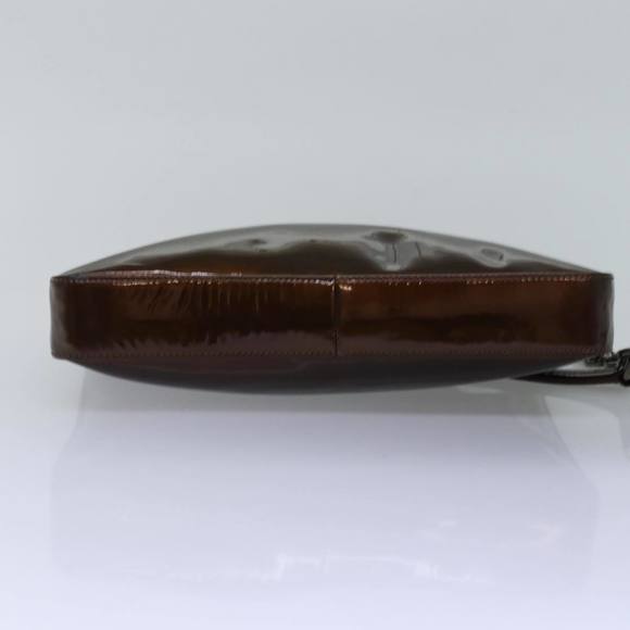 PRADA Shoulder Bag Patent leather Brown Auth 78409 - Picture 5 of 16